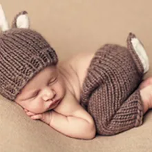 Одежда для маленьких мальчиков-вязать детские шапка и брюки комплект трикотажа новорожденного шляпу и штаны детские брюки и шапка наряд для фото новорожденных