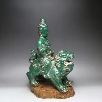 

Antique Old porcelain statue,Emerald green,Buddha auspicious ornaments ,Home Decoration collection & adornment,Free shipping