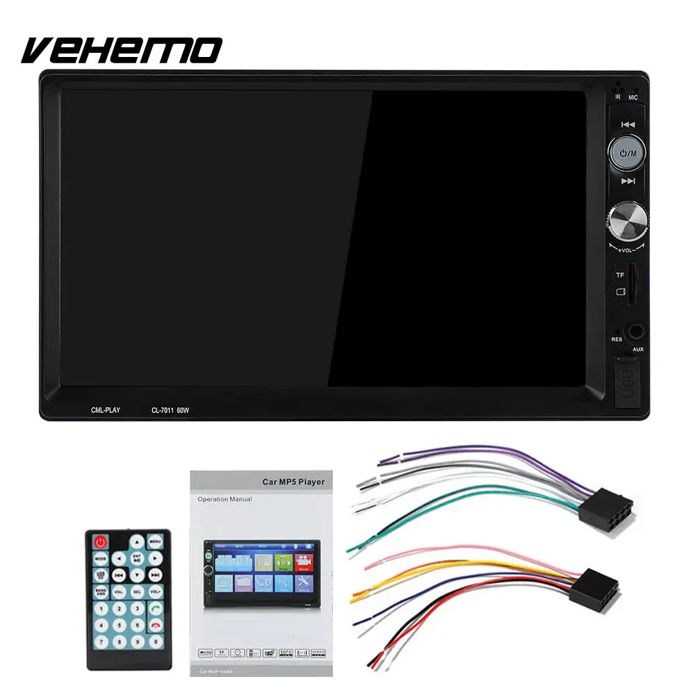 

Vehemo 7inch FM/USB/AUX MP5 Player Auto MP5 Player Automotive Smart MP5 Car Stereo Car MP5 Player Automobile Support TF Card