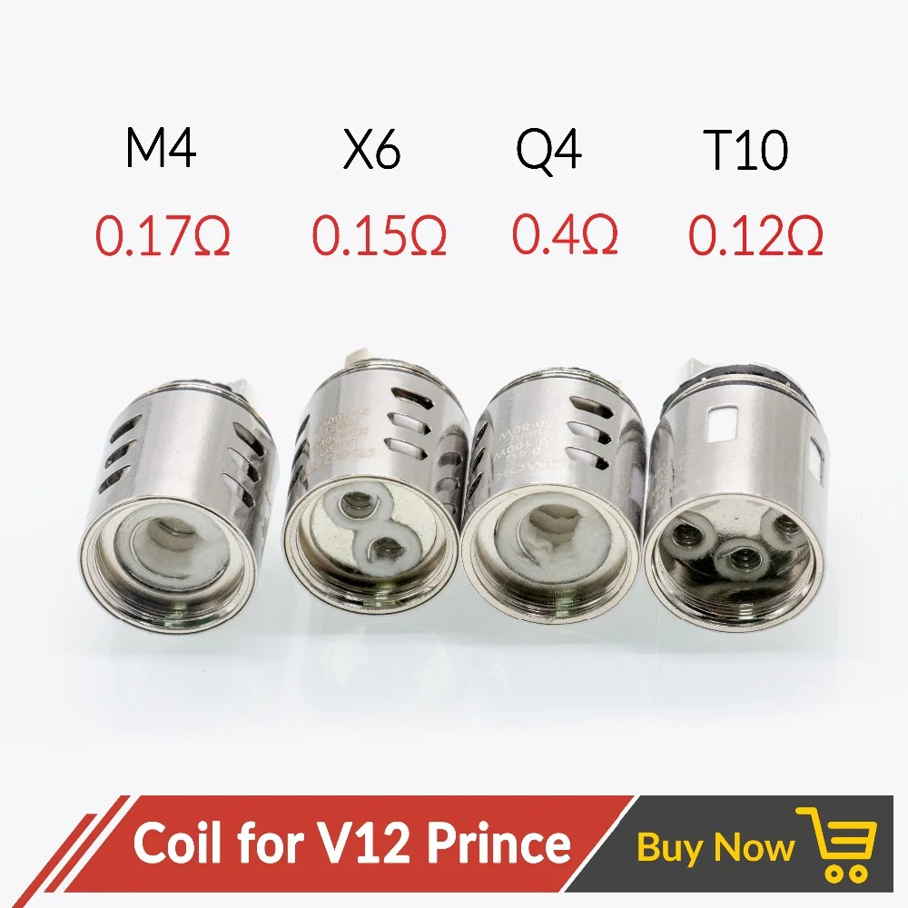 Volcanee 3 шт. V12 принц Сменные спирали M4 Q4 X6 T10 провод для Tank Atomizer Vape катушки