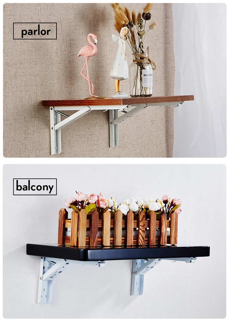 de Parede Ajustável, Suporte De Prateleira De Mesa, Hardware Móveis, 2Pcs