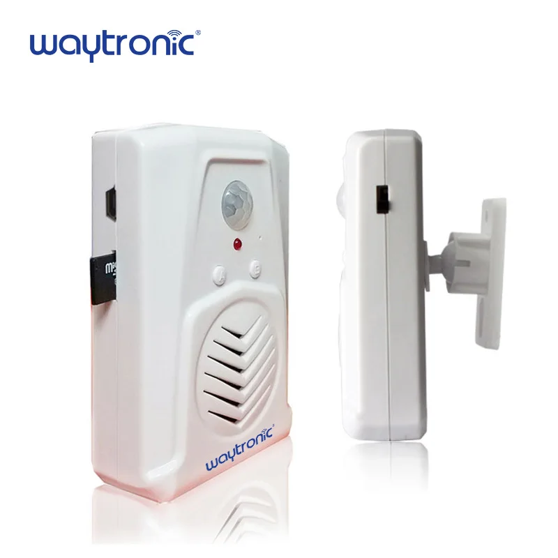 comprar Sensor de movimento PIR som jogador bem vindo alarme com slot para cartão SD Halloween Natal efeito de som para Store Room Shop