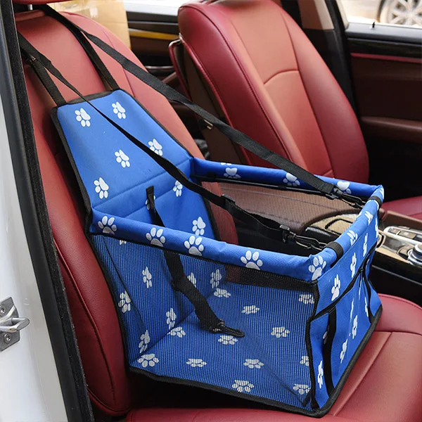 Автомобильная противогрязная подушка для сиденья, безопасная сумка для переноски щенка, автомобильные аксессуары для путешествий, переноска, Складная Водонепроницаемая собачья сумка для сиденья, корзина - Название цвета: Синий
