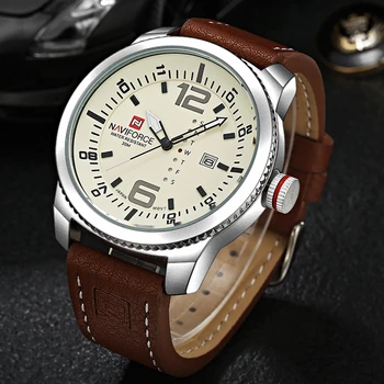 2019 Luxury Brand NAVIFORCE Date Quartz Watch Men Casual Military Sports Watches Leather Wristwatch Male Relogio Masculino Clock naviforce men watch date week sport mens watches top brand luxury military army business leather band quartz male clock