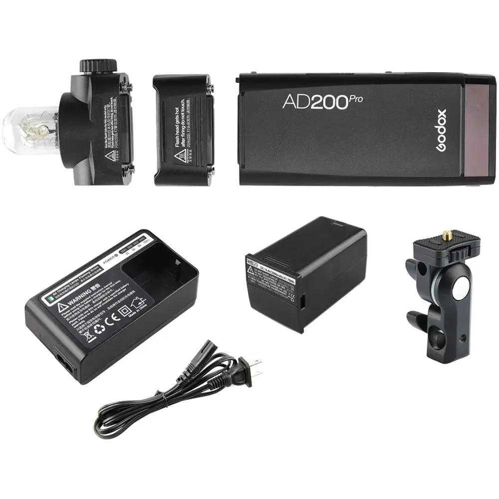 Карманный Комплект вспышки Godox AD200Pro TTL Flashpoint 1/8000s HSS с 2900 мАч литиевым