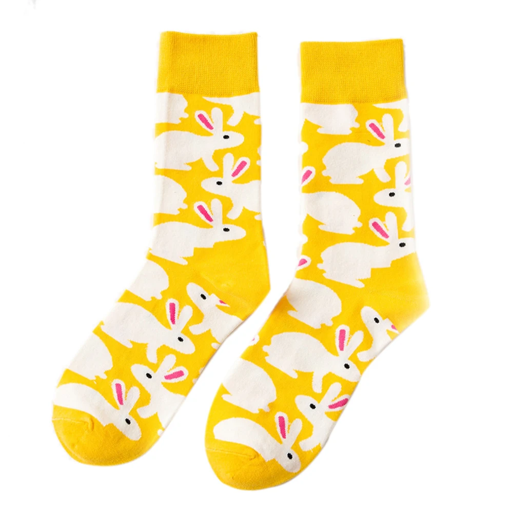 

Women Colorful Cotton Printed Socks Cute Easter Rabbit Eggs Sock Casual Happy Easter Print Sock Turtle Leaf Pattern Fashion 2019