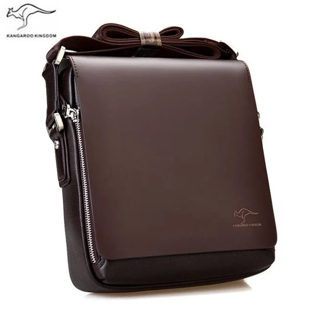 

New Brand Kangaroo Men's Messenger Bag Vintage PU Leather Shoulder Bag Male Crossbody Bag Bolsos Mujer Business Handbag KG01