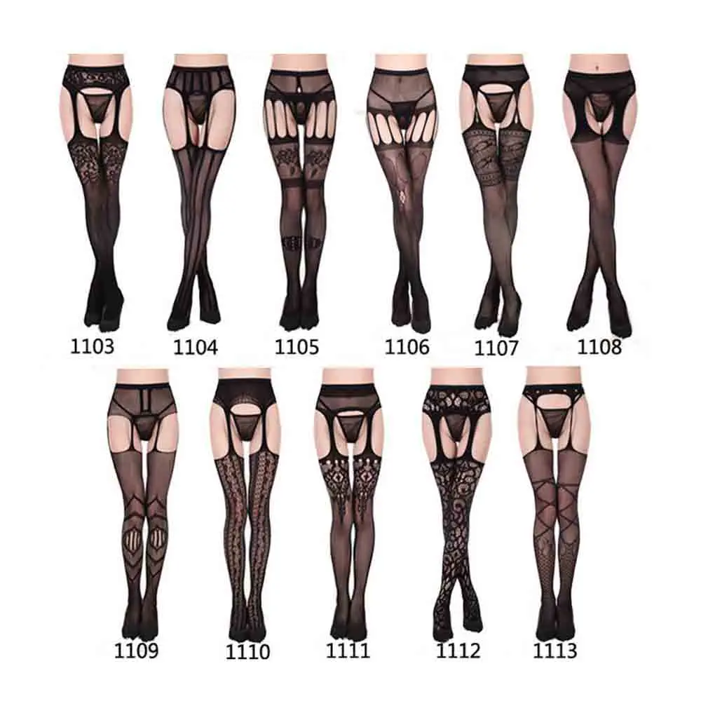 Women's Lace Transparent Black High Waist Fishing Net Sexy Stocking Lingerie Open Crotch Elastic Tights Thigh Sheer Pantyhose Women's Lace Transparent Black High Waist Fishing Net Sexy Stocking Lingerie Open Crotch Elastic Tights Thigh Sheer Pantyhose