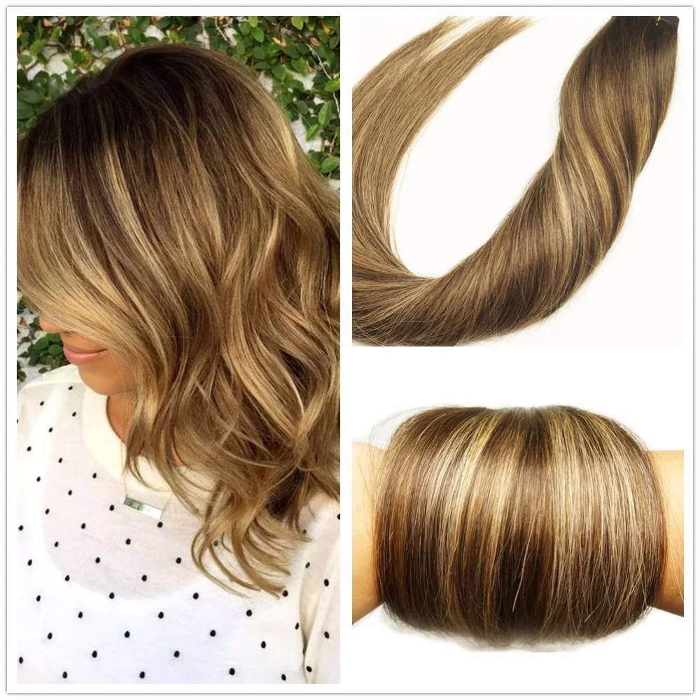 Stella Reina Dark Brown Balayage Ombre Blonde Highlights