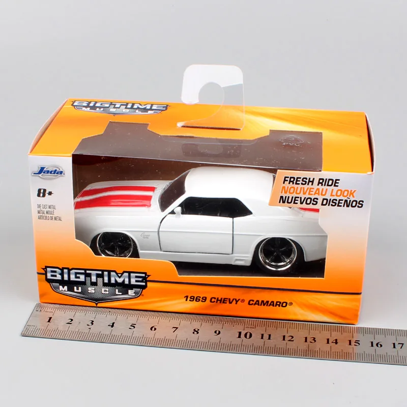 1:32 Масштаб Jada Винтаж bigtime 1969 Chevrolet Chevy Camaro SS металлическая литая модель автомобиля игрушка Подарки для мальчиков