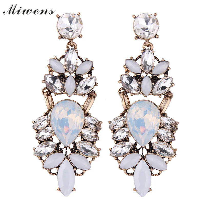 

Miwens Trend Fashion Full Crystal Earring Vintage Statement Stud Earrings for Women Jewelry Gift Free Shipping 7458