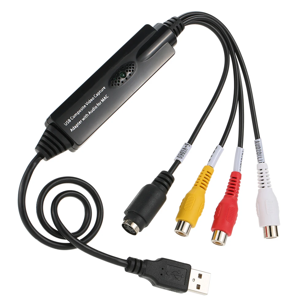 Записывающая карта адаптера USB Видео Аудио Захват для MAC OS 10 4 12 видеокамера VHS