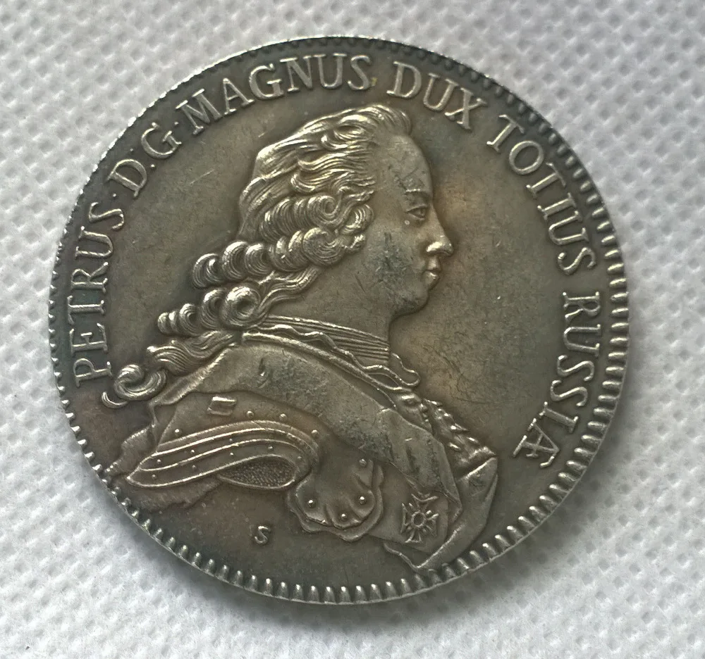 

Type #2:1753 RUSSIA 1 ROUBLE COPY commemorative coins
