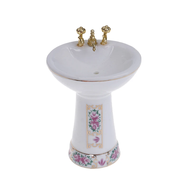 4 шт. миниатюрные Керамические зеркальные подставки для кукольного домика