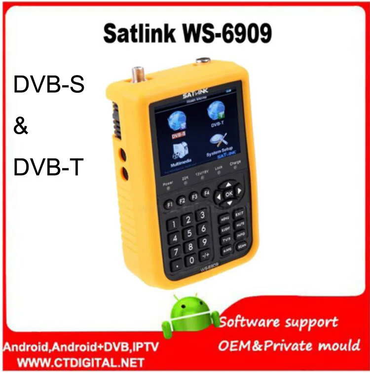 

satlink ws6909 3.5' DVB-S&DVB-T Combo Signal Finder satlink 6909 Satellite&Terrestrial Signal meter sathero satlink ws-6909