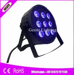 24 шт./лот светодиодные фонари 9X12 Вт светодиодный PAR огни RGBW 4в1 плоский PAR led dmx управление Диско Огни профессиональное dj оборудование