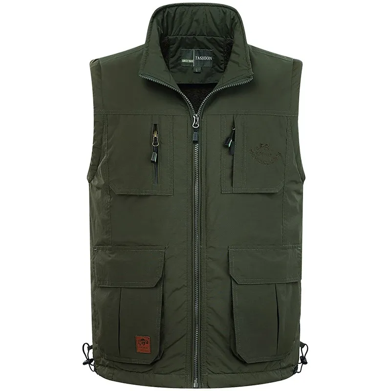 b Warm Fleece Tool Men Vest With Many Pockets Casual Parka Winter Sleeveless Jacket Outdoor fishing vest Multi Pocket Waistcoat b Warm Fleece Tool Men Vest With Many Pockets Casual Parka Winter Sleeveless Jacket Outdoor fishing vest Multi Pocket Waistcoat