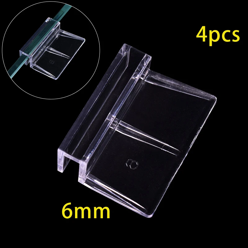 4pcs Glass Cover Support Holders For Aquarium Fish Tank Glass Acrylic Clips