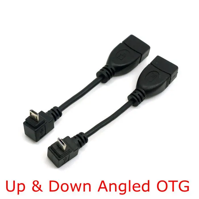 90 Degree Up Angled &amp Down Right Micro USB Type B to Female OTG Cable for Tablet MicroUSB Angle 25cm | Электроника