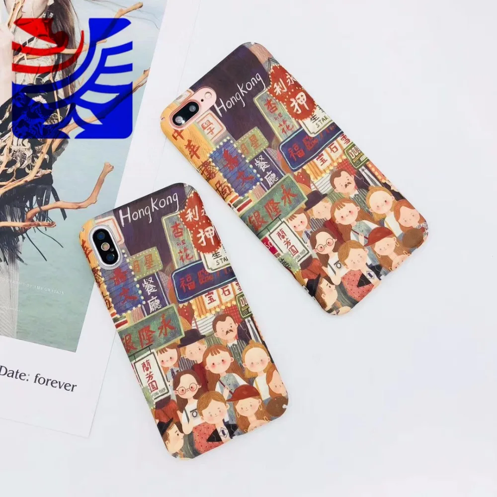 Задняя крышка PEIPENG lovel в мультяшном гонконгском и японском стиле для iPhone X 7 6 6S Plus XR