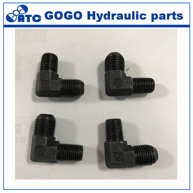 Локоть адаптер для установки Роб гидравлических цилиндра и шланг 90 градусов, прямой установки