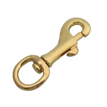 

4Pcs Inner Diamter 13mm Brass Clasp Swivel Trigger Snap Clip Hook Buckle for Strap Bag Belting Leathercraft