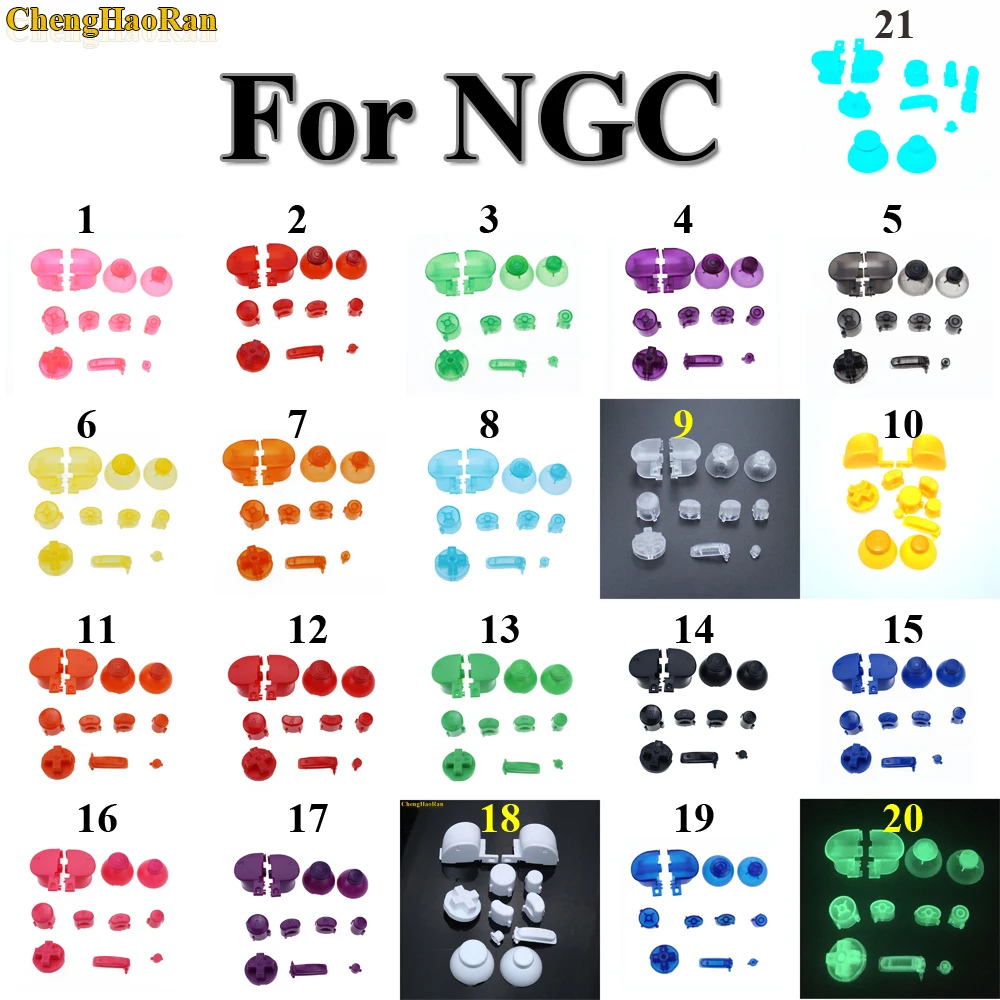 ChengHaoRan 1 комплект 21 цвет аналоговая крышка кнопки Y X A B Z для управления Gamecube