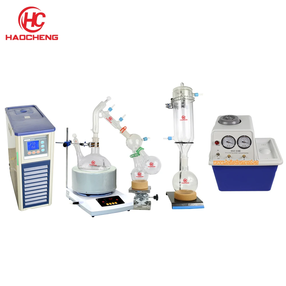 

Free shipping, Stocks Available 2L Full Short Path Distillation Ket with Stirring Heating Mantle, Chiller, Vacuum Pump