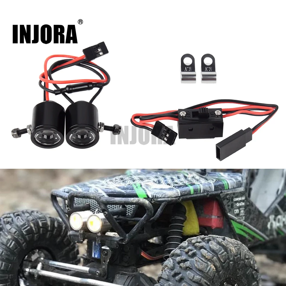 INJORA RC автомобильный супер яркий светодиодный фонарь с выключателем вкл. Выкл. Для