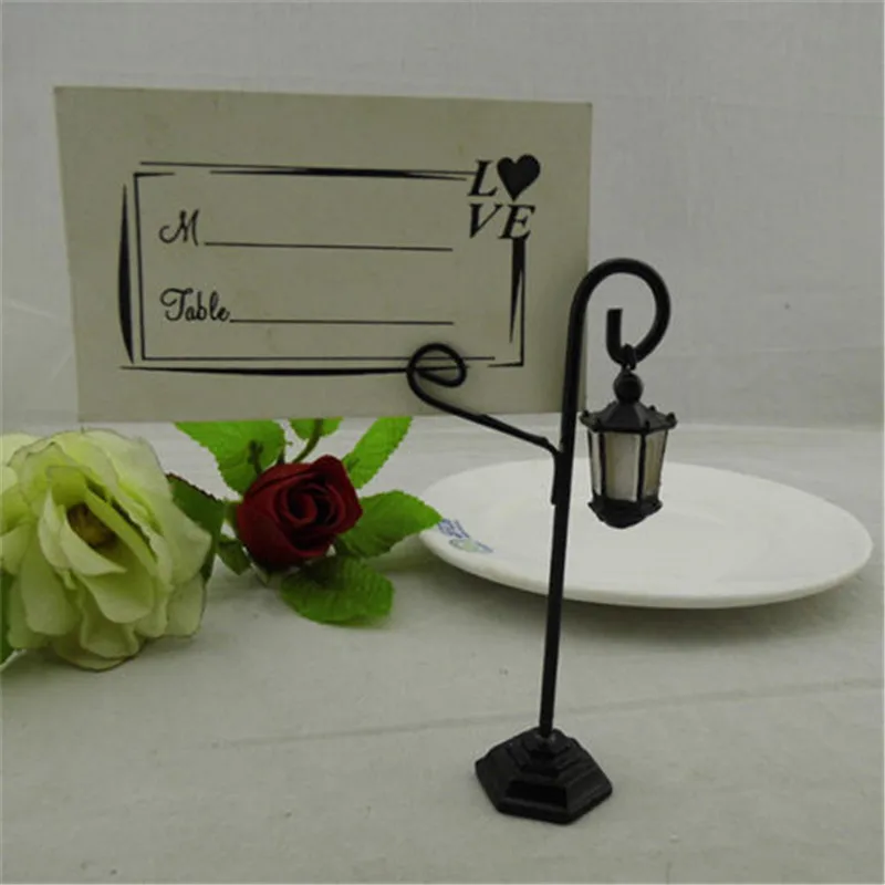 5pcs Vintage Mini Chalkboard Street Light Shape Place Card Holder Table Number for Wedding Event Party Decoration Accessories (6)