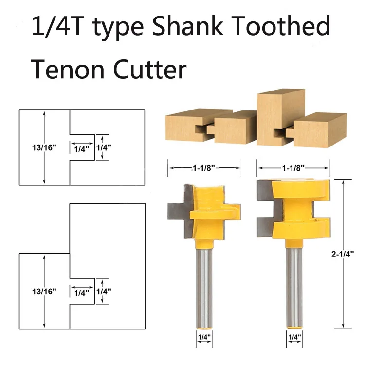 Freeshipping 1/4 Inch Shank Reversible Finger Joint Glue Joint Router