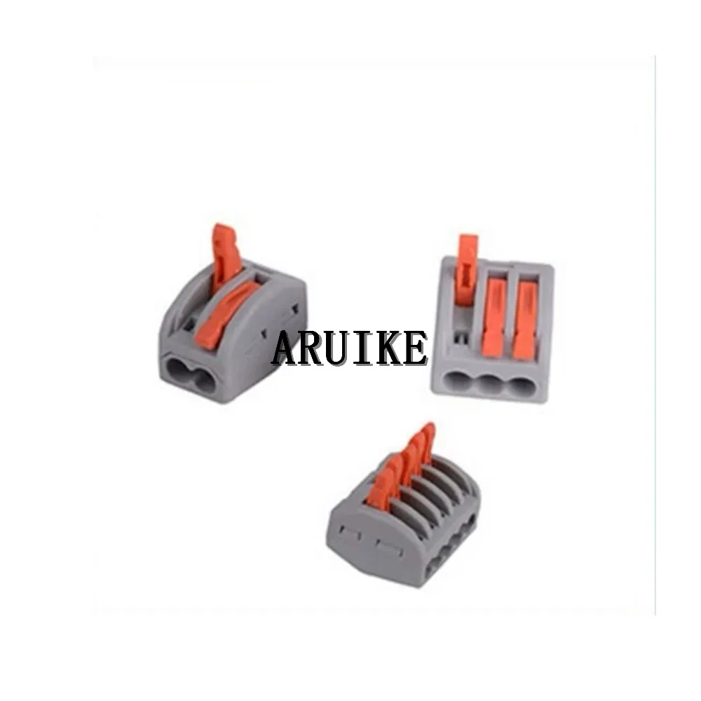 5-50pcs Type 222-412 222-413 222-415 Universal Compact Wire Wiring Connector Conductor Terminal Block With Lever AWG 28-12 | Обустройство