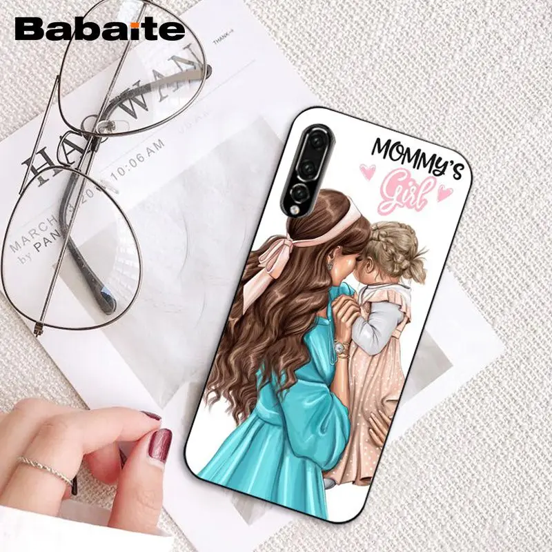 Babaite модные черные каштановые волосы для мамы, дочки, сына, папы, PhoneCase для huawei P20 P30Pro P20 P30 Lite P Smart P10Lite