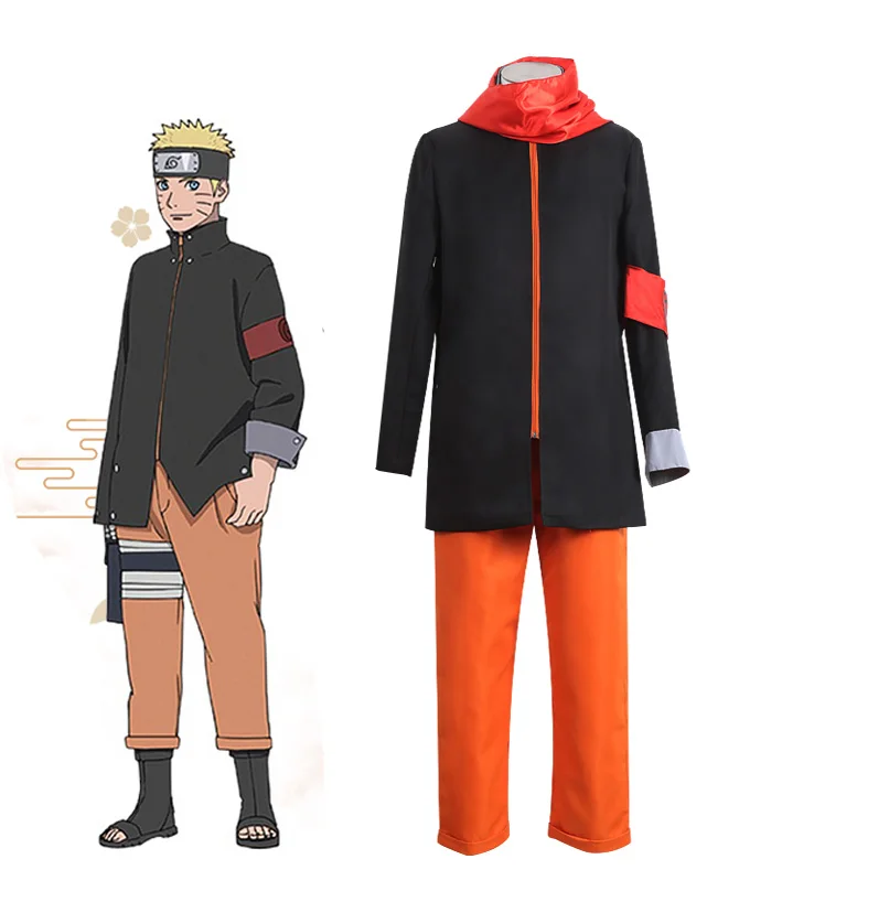 Аниме последний Наруто фильм uzumaki Naruto восьмой Косплэй костюм boruto отец полный набор ниндзя форма