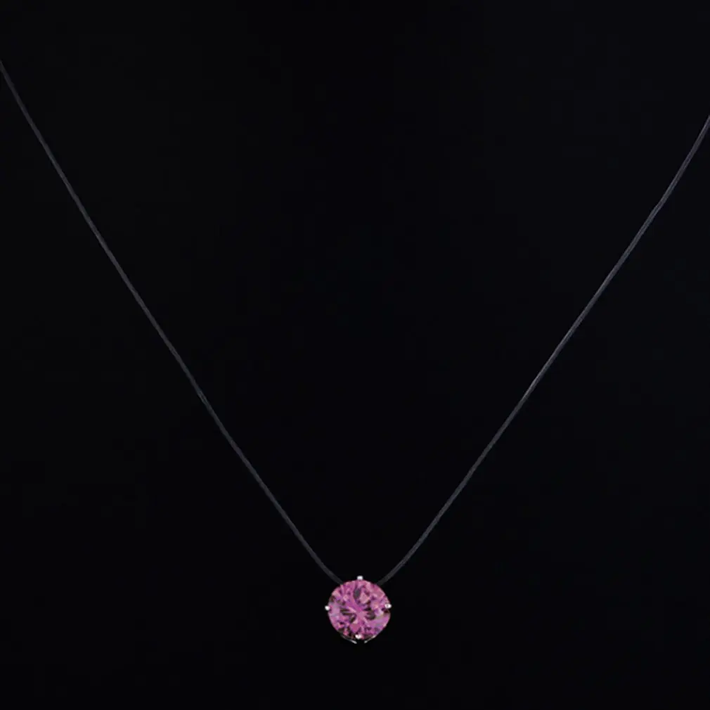 

1PC Female Transparent Rhinestone Chain Necklace For Women Crystal Choker Necklace Collier Femme Fashion Jewelry For Party