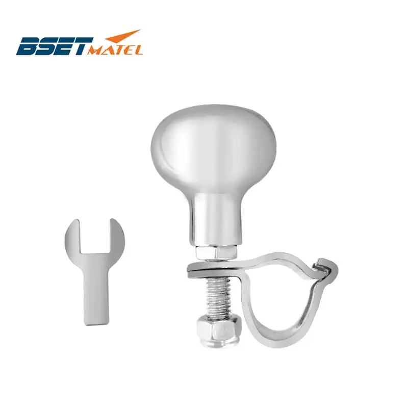 

BSET MATEL stainless steel 316 Steering Wheel Power Handle Ball Grip Knob Turning Helper Hand Control for Marine Boat Yacht