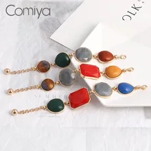 Comiya браслеты Золотое цветное звено цепь камень смола геометрические Подвески корейский браслет аксессуары браслет Mujer Браслет Bijoux
