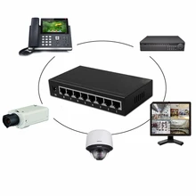 Лучшая цена сеть 8 портов гигабитный настольный коммутатор 10/100/1000 Мбит/с быстрый Ethernet коммутатор Lan концентратор полный/половина дуплексный обмен