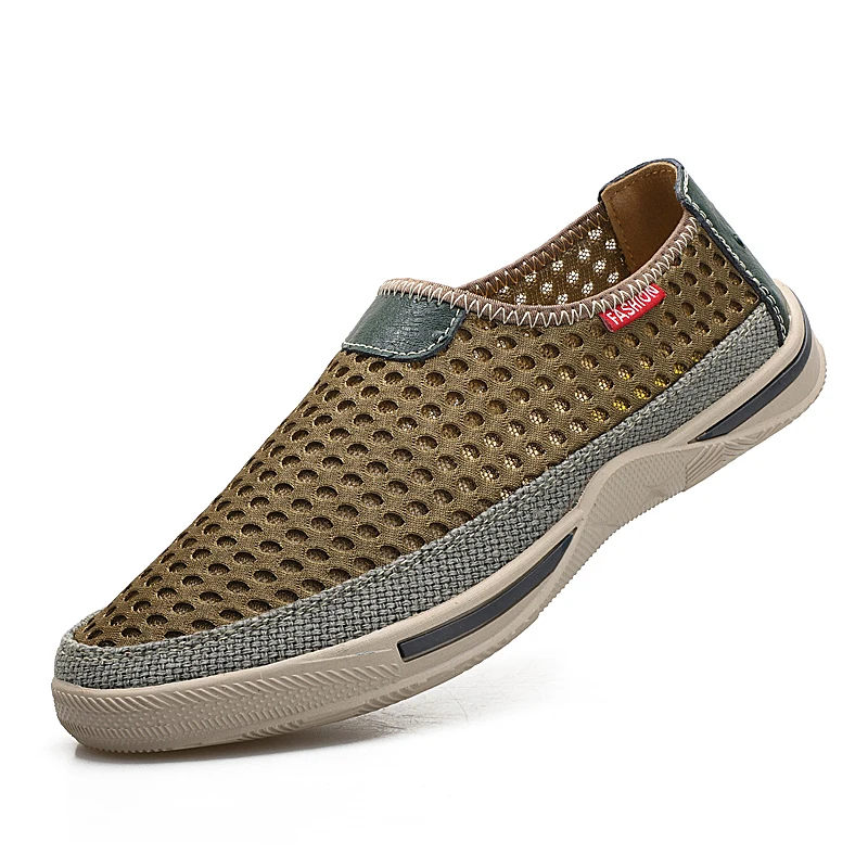 

Men'S Casual Shoes Men Summer Style Mesh Flats For Men Loafers Creepers Casual High-End Shoes Comfortable Driving Shoes C4