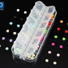 Blueness 12 цветов 48 шт. цветы из каучука дизайн для гвозди красота маникюр Розы Цветочные украшения талисманы 3D дизайн ногтей советы ZP071