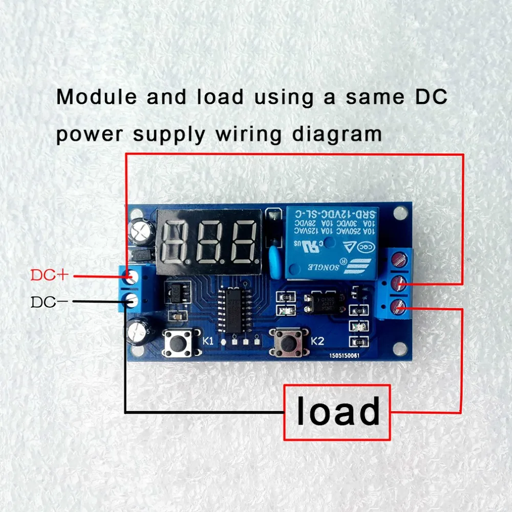 DC 12V цифровой дисплей цикл запуска задержки времени релейный модуль платы