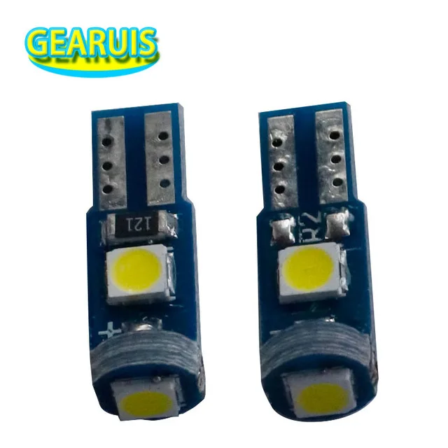 

100pcs Car Auto T5 W3W 58 73 74 286 3 SMD 3030 LED 20MA Interior Light Side Wedge Dashboard Gauge Instrument Lamp Bulb led 12V