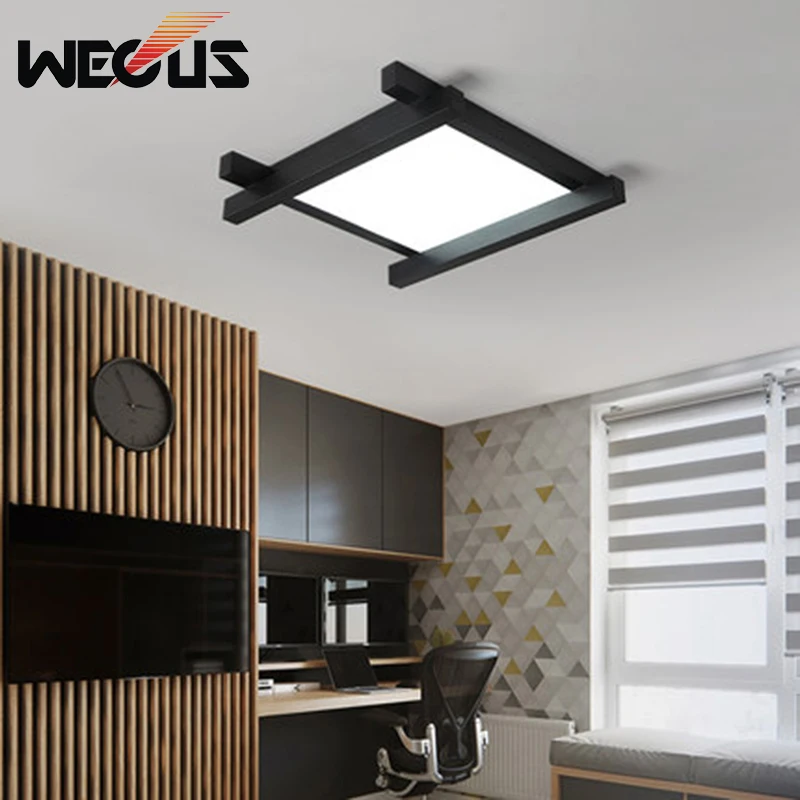 

Creative simple geometric art ceiling lights modern bedroom foyer study ceilling lamp acrylic ironware LED lamp