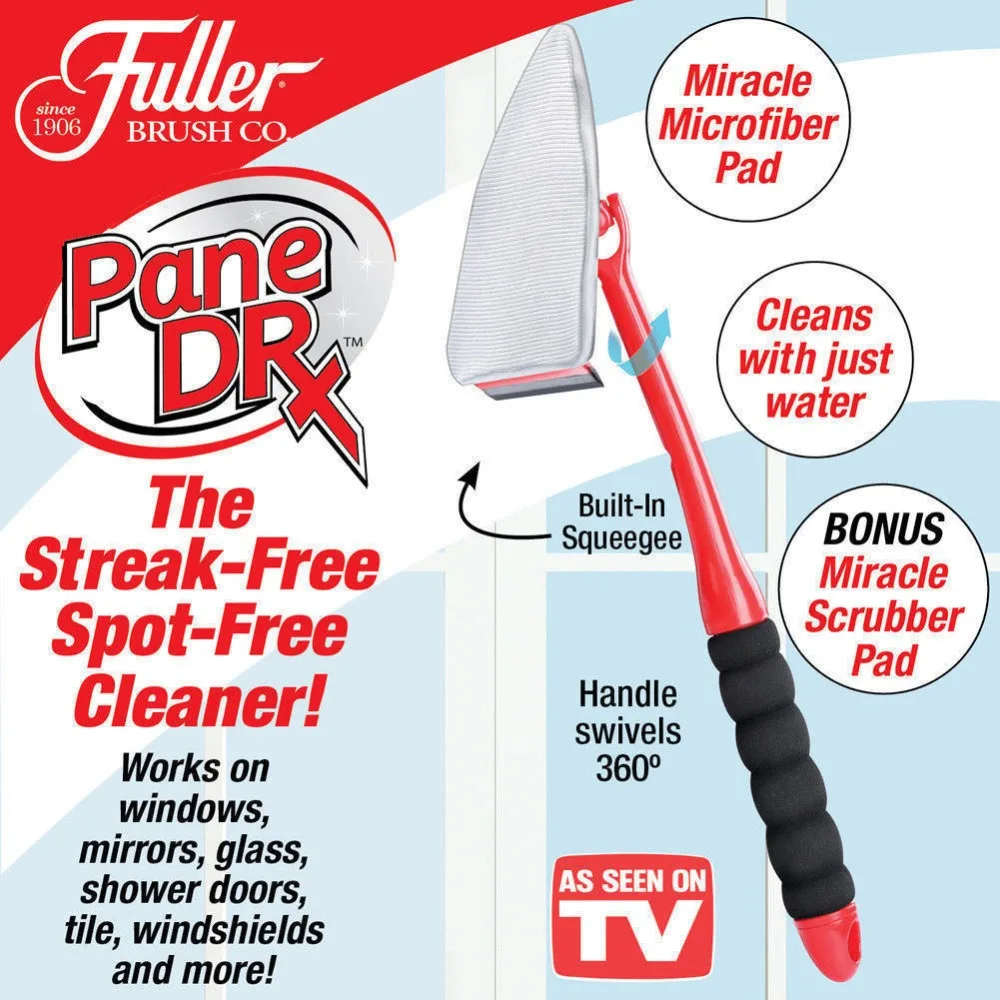 360 Fuller Brush Pane Dr Window Squeegee As Seen On TV Adjustable
