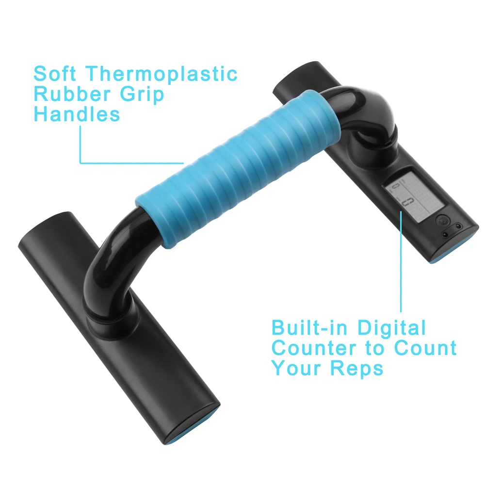 KYTO Push Up Bars Exercise Equipment Digital I-shaped Stands Gym Home Exercise Tool Fitness Chest Arm Muscle Training Racks
