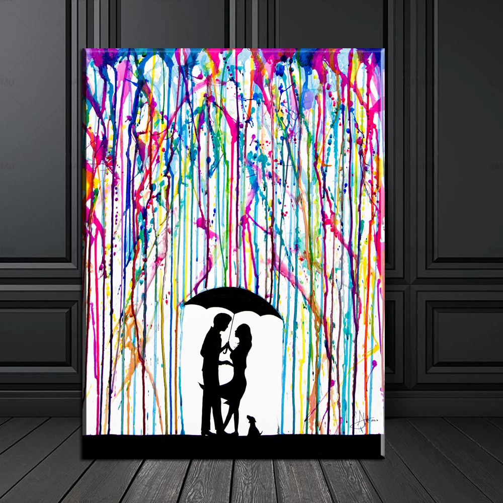 

XX3174 Watercolor Canvas Painting Just A Couple Of Punks Marc Allante Poster Print Wall Art For Living Room Home Decor Unframed
