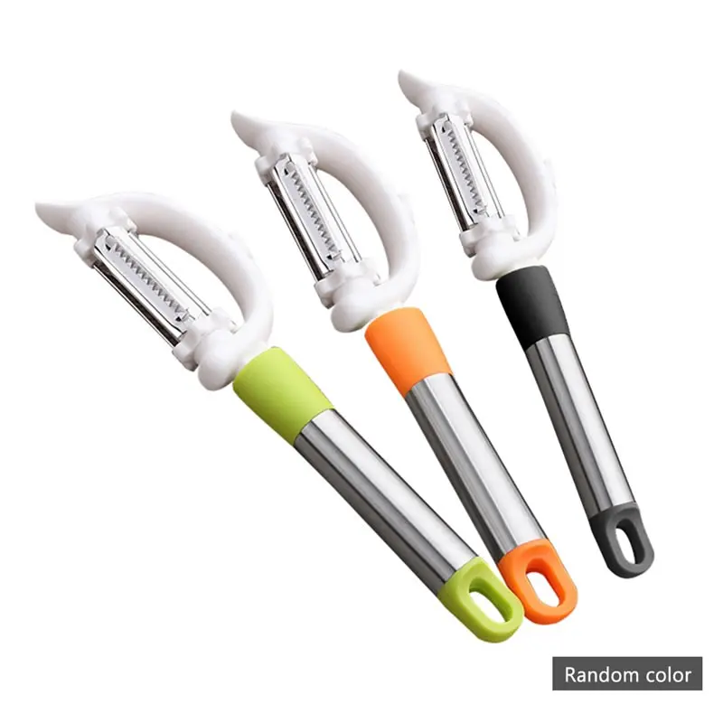 Random Color Queentime многофункциональный нож для чистки и нарезки соломкой картофельный резак для моркови терка для фруктов овощей яблоко нож для апельсина кухонные инструменты - Цвет: Random Color