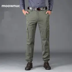 2018 новый стиль Для Мужчин's Повседневное свободные хлопковые брюки Для мужчин длинные брюки военные брюки-карго Для мужчин Костюмы Для