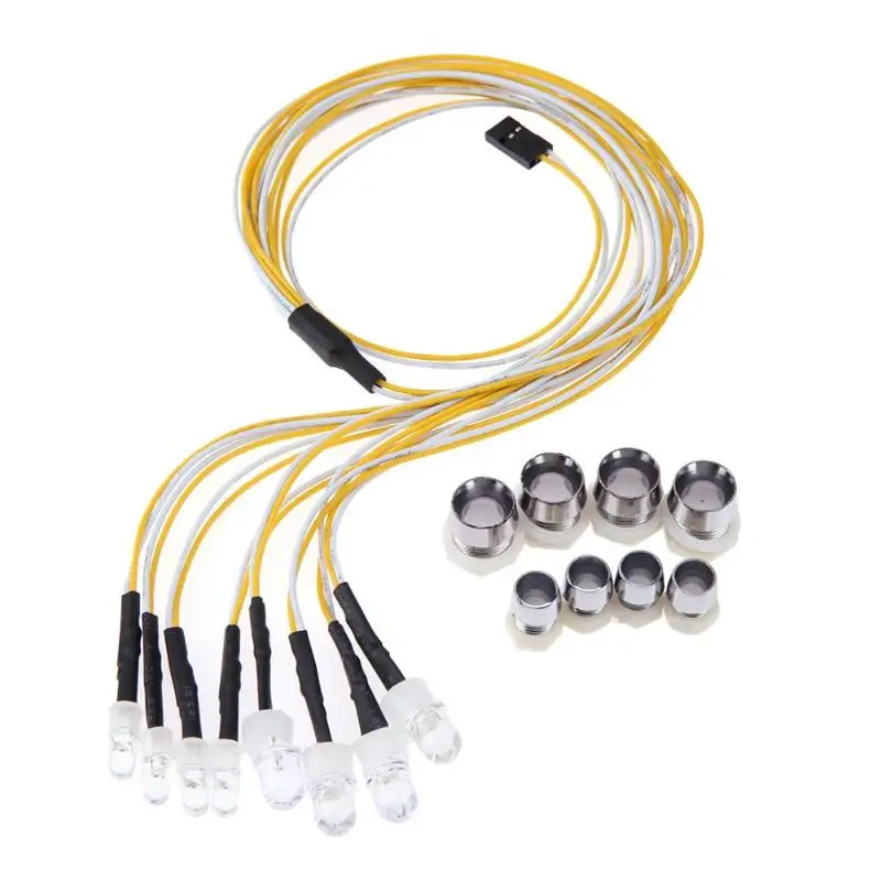 

8LED Light Kit for RC 1/10 1/8 Traxxas HSP Redcat RC4WD Crawler Model Car