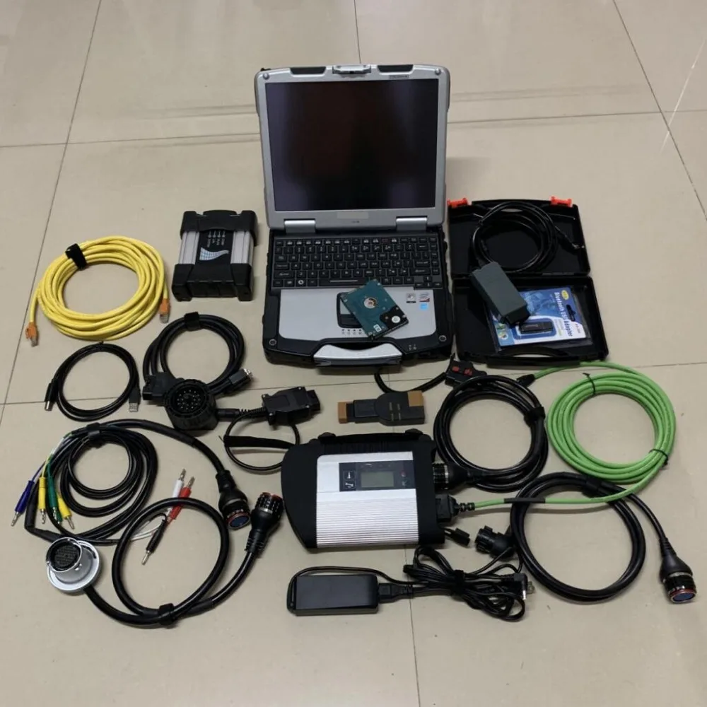 

3in1 Auto Diagnose Tools VAS 5054A + Icom Next for BMW + MB Star C4 SD C4 with software in HDD/SSD and Used laptop CF-30 4G